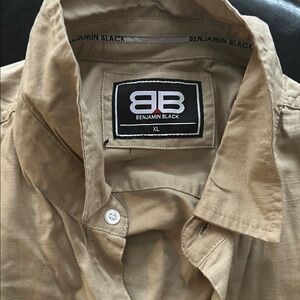 Benjamin Black Tan Button-Up Shirt